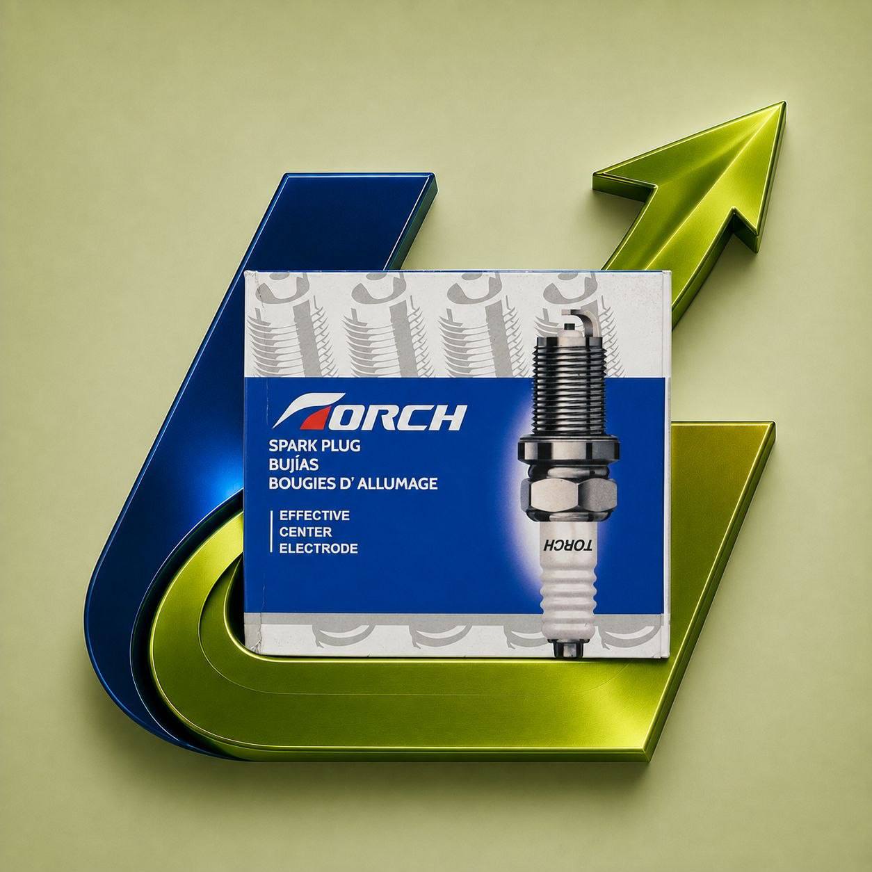 شمع خودرو تورچ  ایریدیوم ( TORCK IRIDIUM _ K7RTI ) بسته آبی رنگ پایه کوتاه